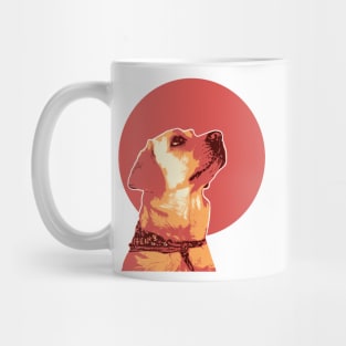 Retro Labrador Illustration Mug